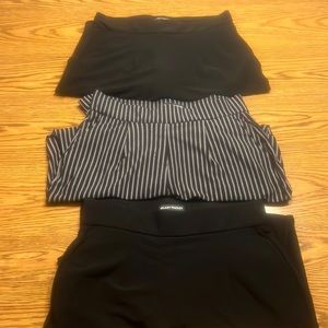 Hilary Radley -3 pair of pull on pants with elastic waist.